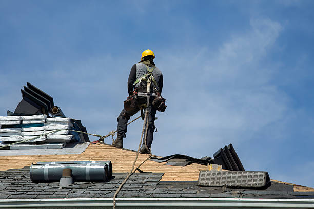 Professional Gutter Installation technician working in Minot, ND